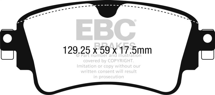 EBC Yellowstuff Rear Brake Pads for 17-18 Audi A4 A4 Quattro A5 Quattro - OneFastShop