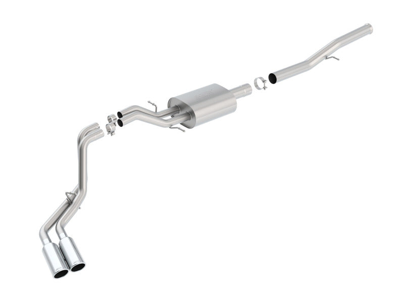 Borla 14 Silv/Sierra 1500 EC Std/CC Short 143.5in S-Type Cat-Back Exhaust (14) - OneFastShop