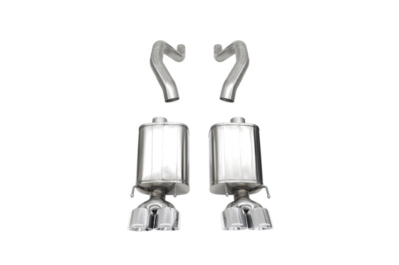 CORSA Performance Polished AxleBack Exhaust with 4.5in Twin Tips for 06-13 Chevy Corvette C6 Z06 7.0L / 09-13 ZR1 6.2L