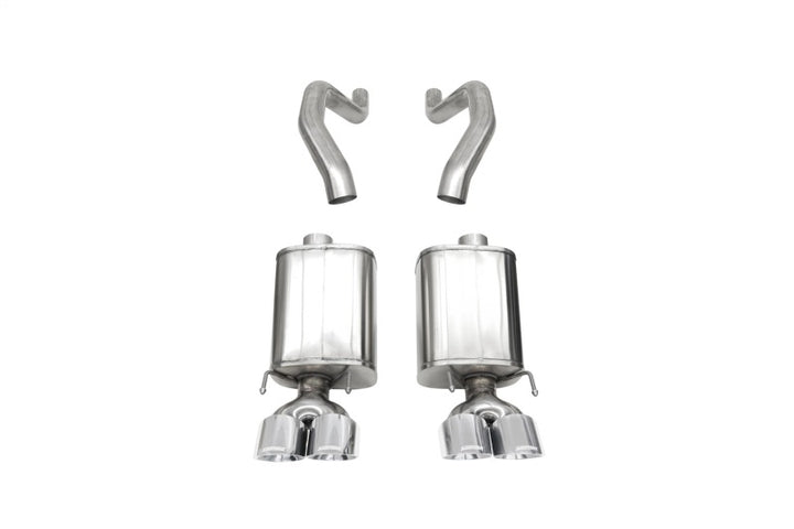 CORSA Performance Polished AxleBack Exhaust with 4.5in Twin Tips for 06-13 Chevy Corvette C6 Z06 7.0L / 09-13 ZR1 6.2L