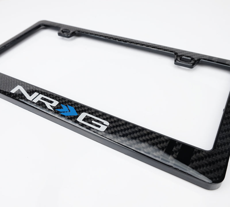 NRG Carbon License Plate Frame/ Fiber Poly Dip Finish Wet With NRG Logo