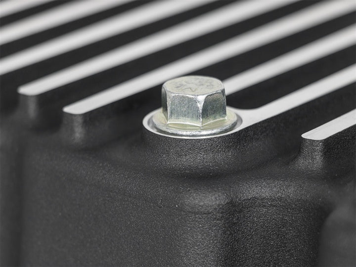 AFe Pro Series Engine Oil Pan Black with Machined Fins for 11-16 Ford Powerstroke V8-6.7L (TD) - OneFastShop