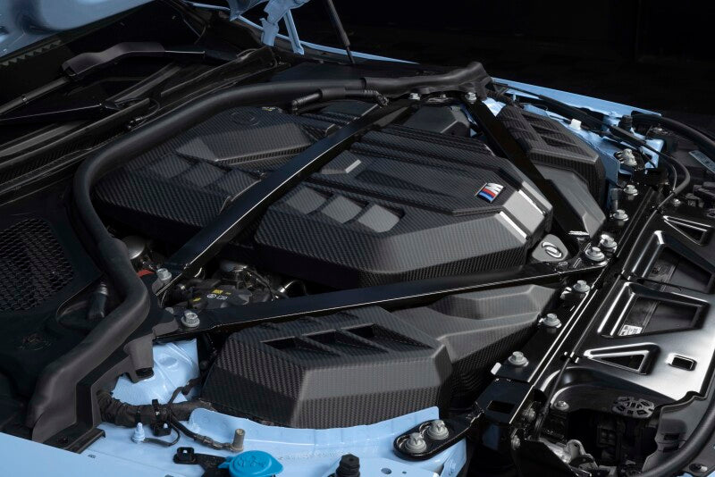 Dinan Carbon Fiber Engine Cover BMW M2/M3/M4 S58 2021-2026 - Matte Twill with Gloss Accents, image 6