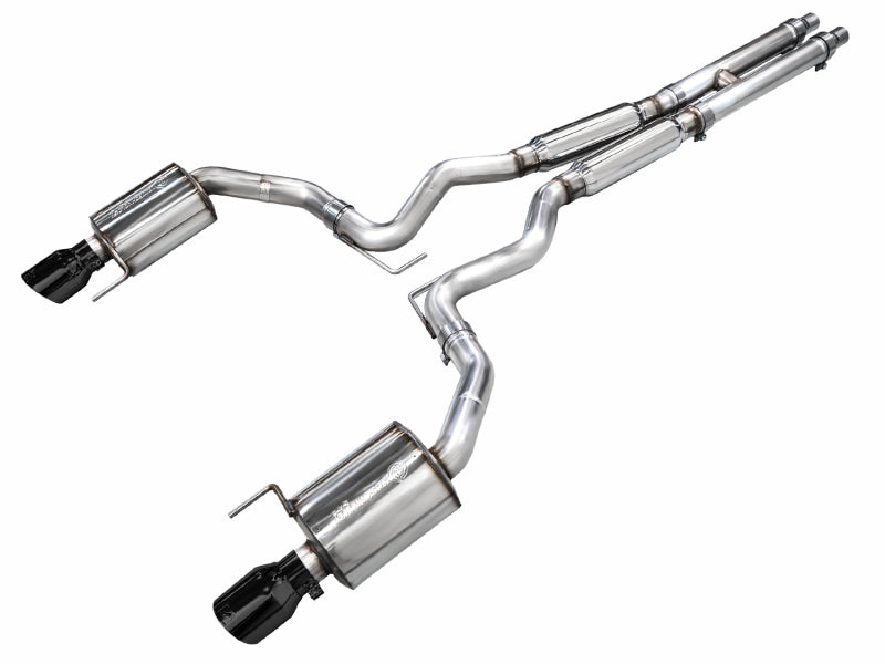 AWE Touring Catback Exhaust for 2024 Ford Mustang GT Fastback S650 RWD with Dual Diamond Black Tips