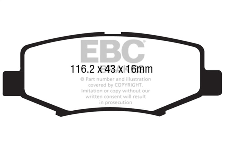 EBC Yellowstuff Rear Brake Pads for 06-11 Dodge Nitro 3.7 - OneFastShop