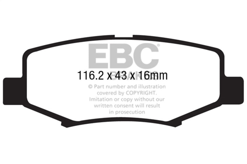EBC Extra Duty Rear Brake Pads for 06-11 Dodge Nitro 3.7