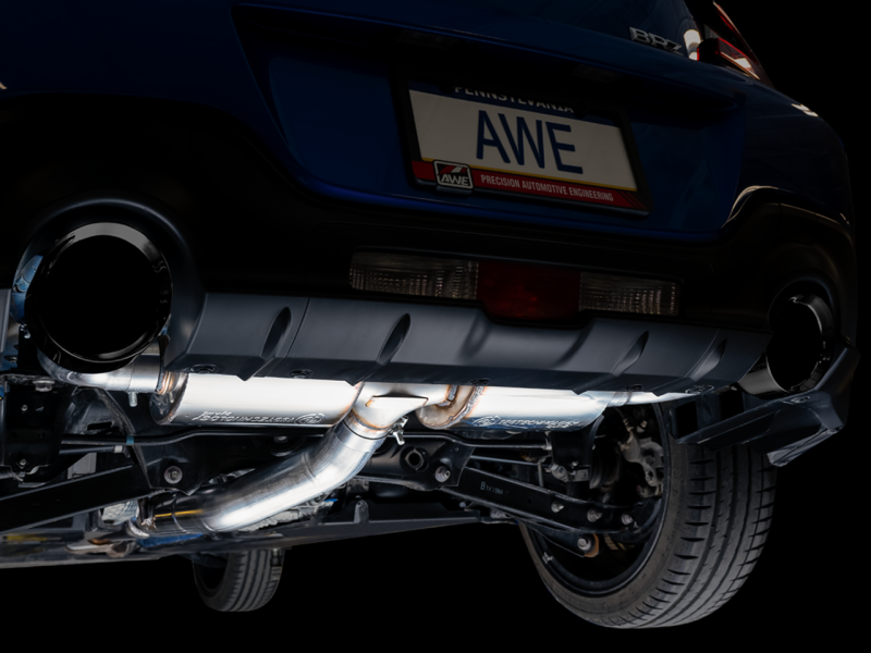 AWE Subaru BRZ/ Toyota GR86/ Toyota 86 Touring Edition Cat-Back Exhaust- Diamond Black Tips.