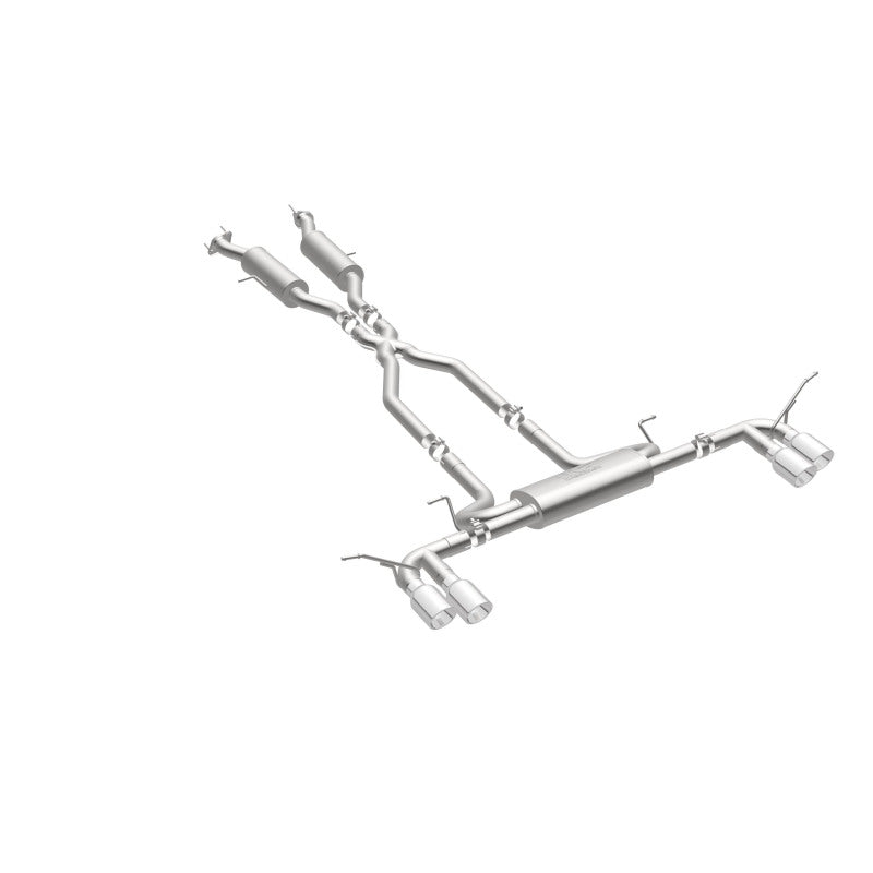 Magnaflow Cat Back Exhaust SS 2.5in Quad Split Polish 4in Tip for 14-15 Jeep Grand Cherokee 3.6L 5.7L V6 V8 - OneFastShop