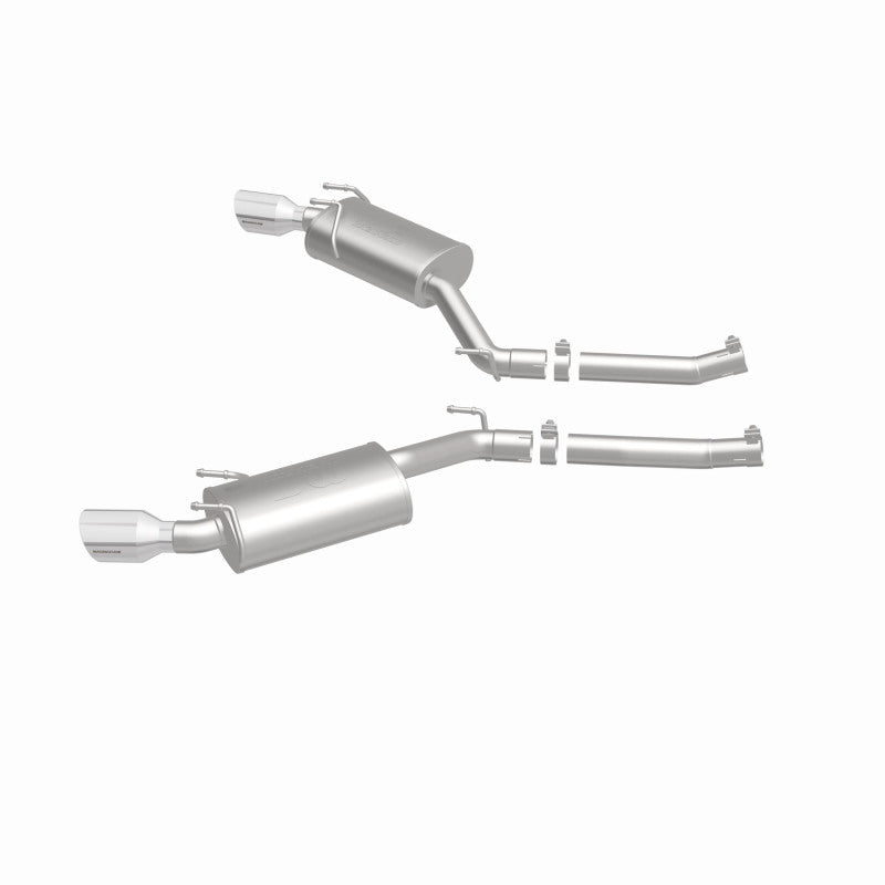 MagnaFlow Axle-Back Stainless Dual Split 4in Polished Tips for 10-15 Chevrolet Camaro Convert 3.6L V6 - OneFastShop
