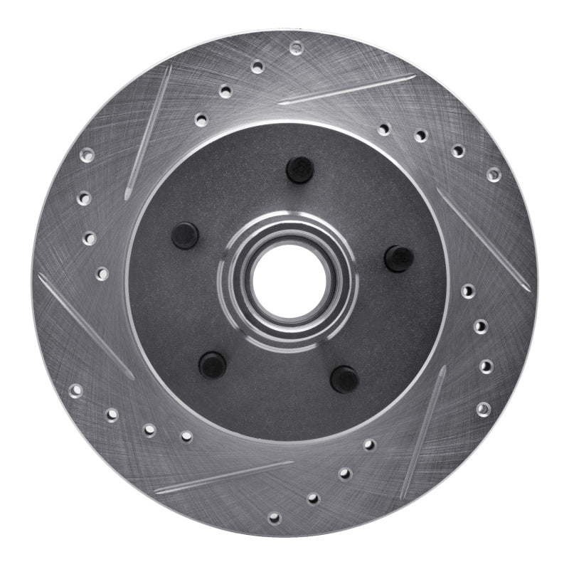 R1 1988-1994 Chevrolet C1500 Front Left Drilled And Slotted Silver Brake Rotor
