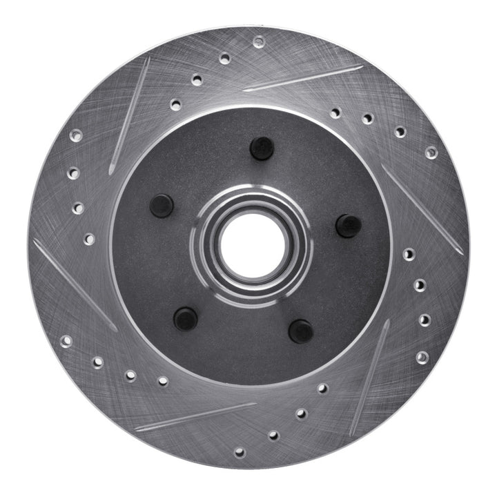 R1 1988-1994 Chevrolet C1500 Front Left Drilled And Slotted Silver Brake Rotor