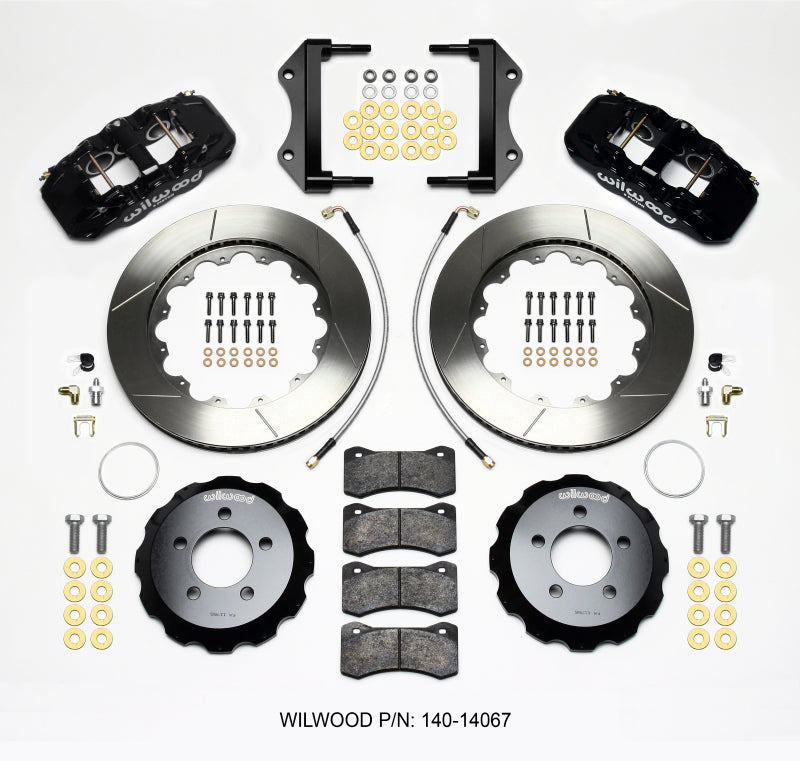 Wilwood AERO6 Front Hat Kit 14.25 for 2014-Up Dodge Challenger with Lines - OneFastShop