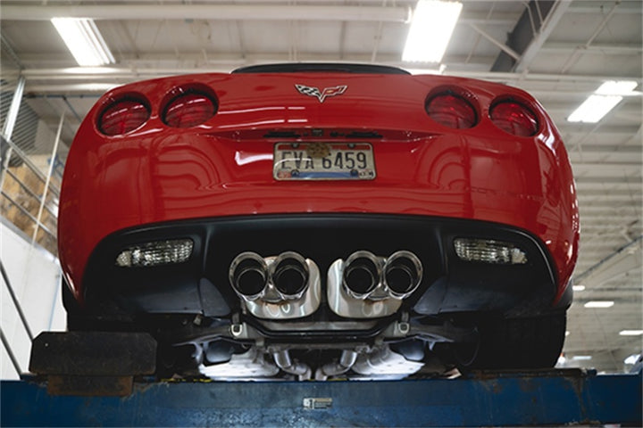 CORSA Performance Polished AxleBack Exhaust with 4.5in Twin Tips for 06-13 Chevy Corvette C6 Z06 7.0L / 09-13 ZR1 6.2L