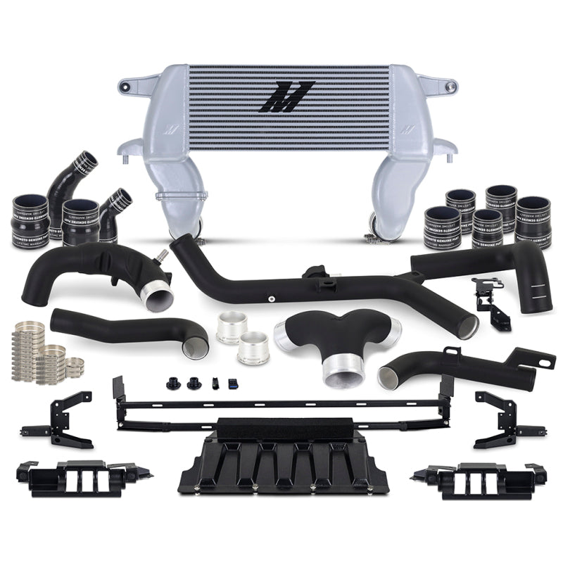 Mishimoto High Mount Intercooler Kit - Ford Bronco 2.7L 2021-2026 - Black Pipes, Silver Core