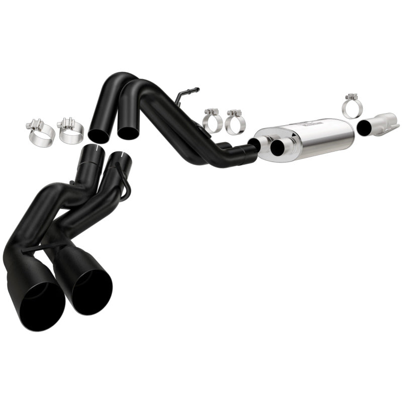 Magnaflow Cat-Back Exhaust System 10-14 Ford Raptor 6.2L V8 2.5/3in Black Dual Same Side Exit Rear 3.5in Tips - OneFastShop