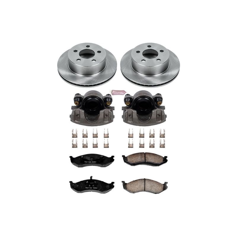PowerStop Front Autospecialty Brake Kit with Calipers for 99-01 Jeep Cherokee - OneFastShop