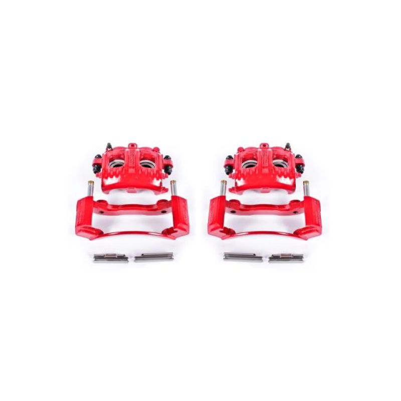 PowerStop Front Red Calipers with Brackets Pair for 97-02 Ford Expedition - OneFastShop