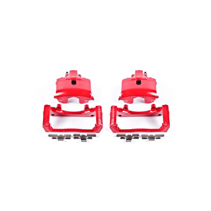 PowerStop Rear Red Calipers with Brackets - Pair for 07-09 Chrysler Aspen - OneFastShop