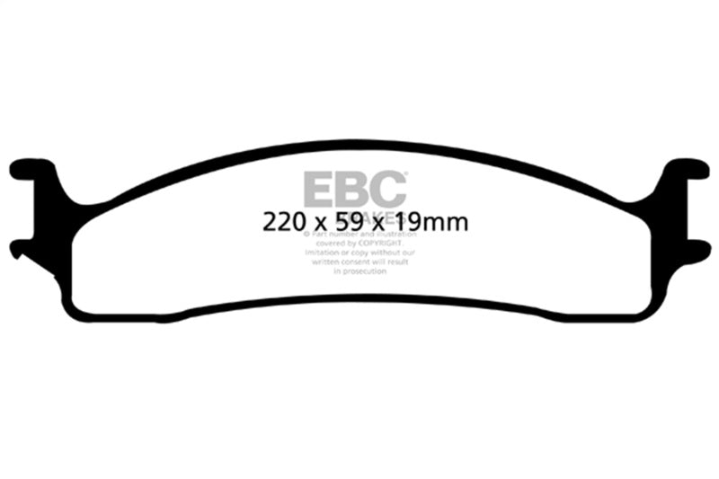 EBC Yellowstuff Front Brake Pads for 06-11 Dodge Ram 1500 Mega Cab 2WD - OneFastShop