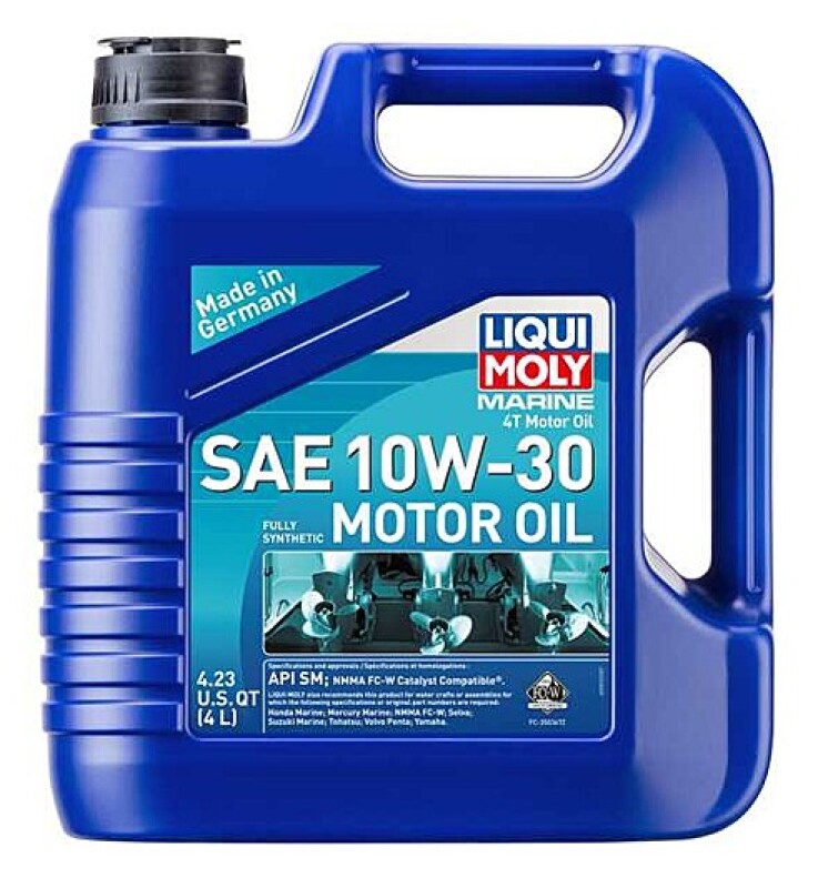 LIQUI MOLY Marine 4T Motor Oil SAE 10W30 Fully Synthetic High Performance Corrosion Protection
