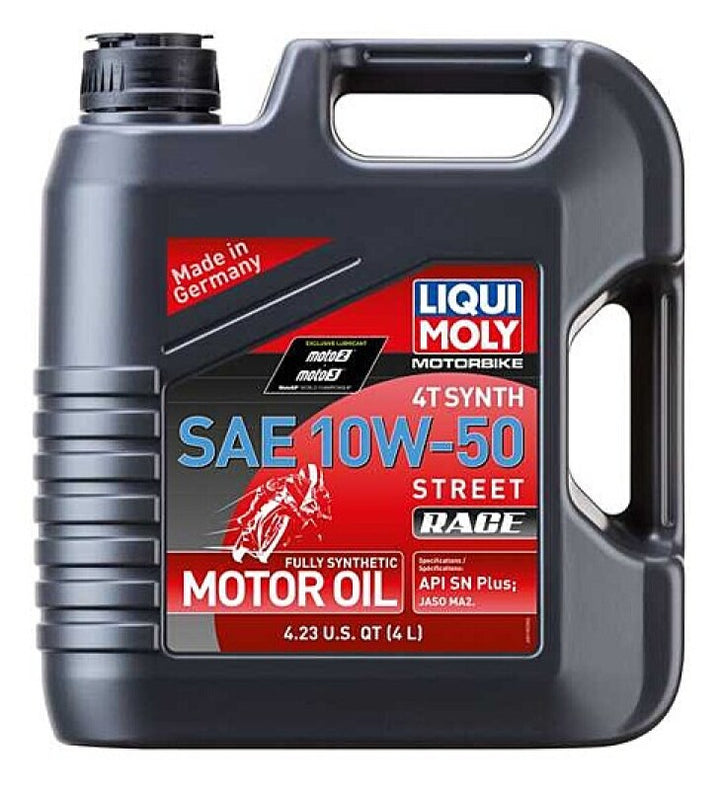 LIQUI MOLY 4L Synthetic Street Race Motorcycle Oil SAE 10W50 - Fit Various Models - OneFastShop