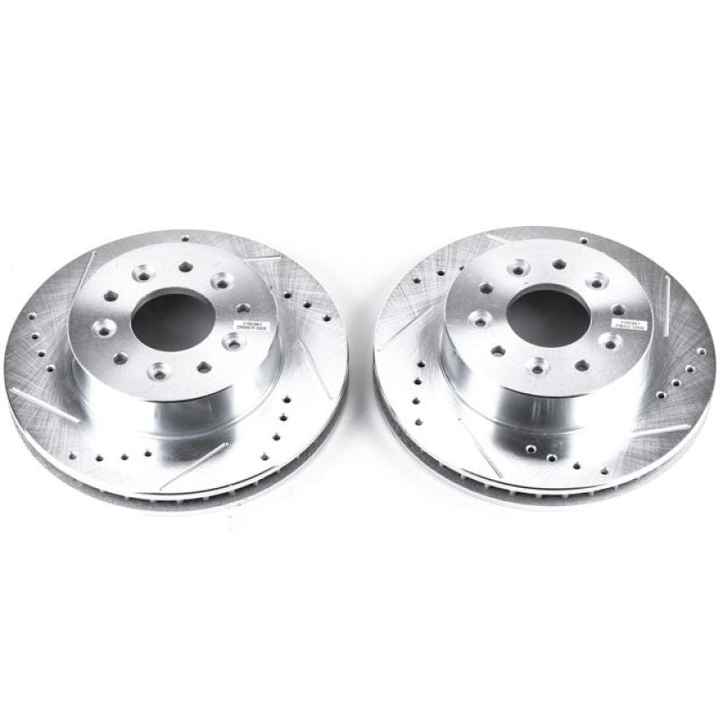 Power Stop Evolution Front Drilled & Slotted Rotors - Chevrolet Corvette 1963-1982 - Pair