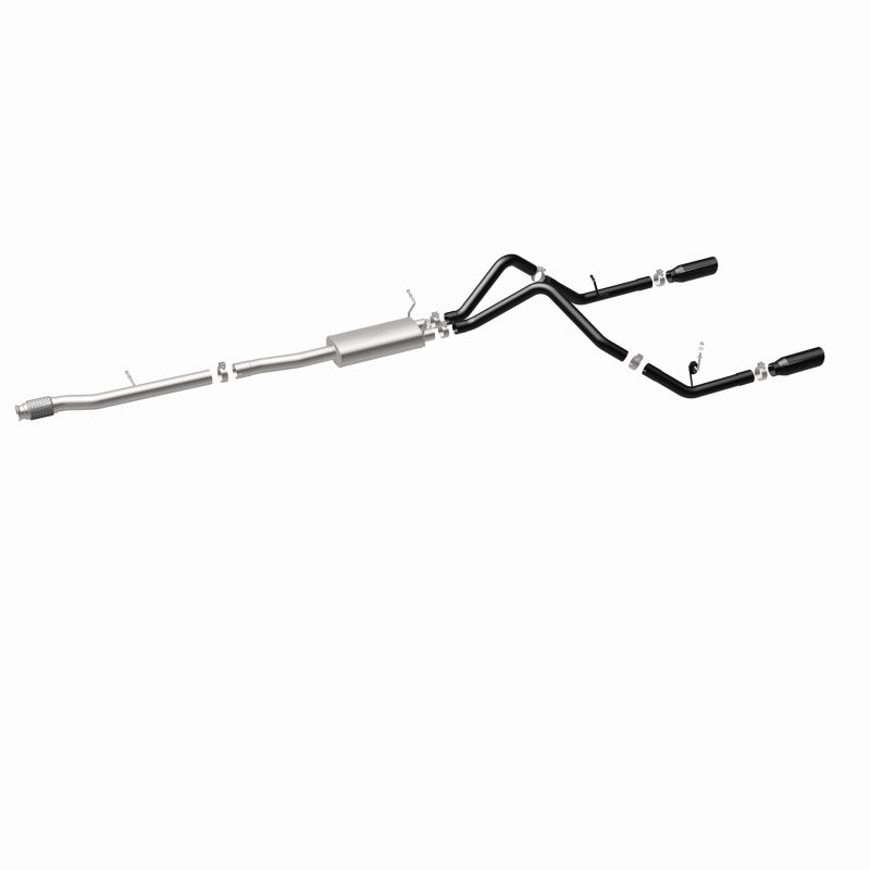 Magnaflow Cat-Back Exhaust 4in Black Dual Split Tips 14-15 Chevy Silverado/GMC Sierra 4.3L-5.3L - OneFastShop