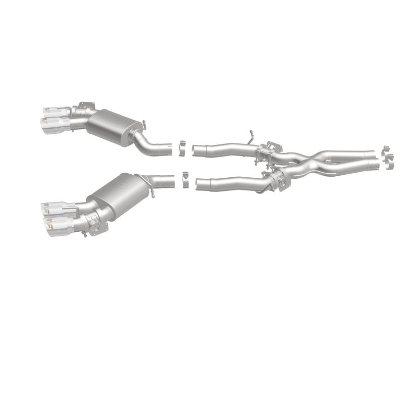 MagnaFlow Competition Cat Back Exhaust System 2016 Chevy Camaro 6.2L V8 Quad Polished Tips - OneFastShop