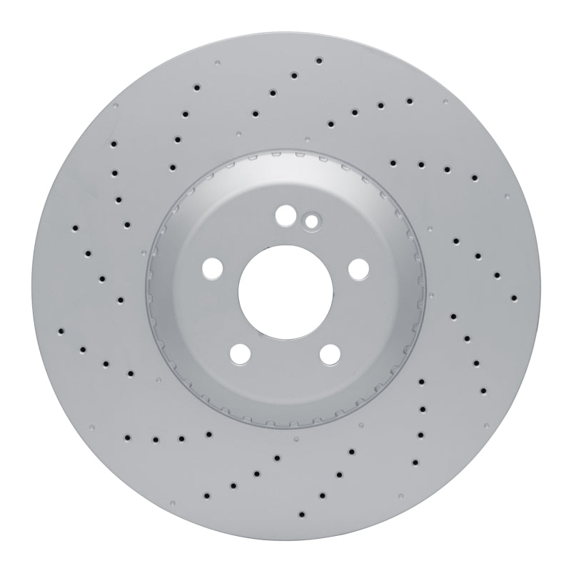 Dynamic Friction Hi-Carbon Geomet Drilled Front Rotor - Mercedes S500, S580, Maybach S680