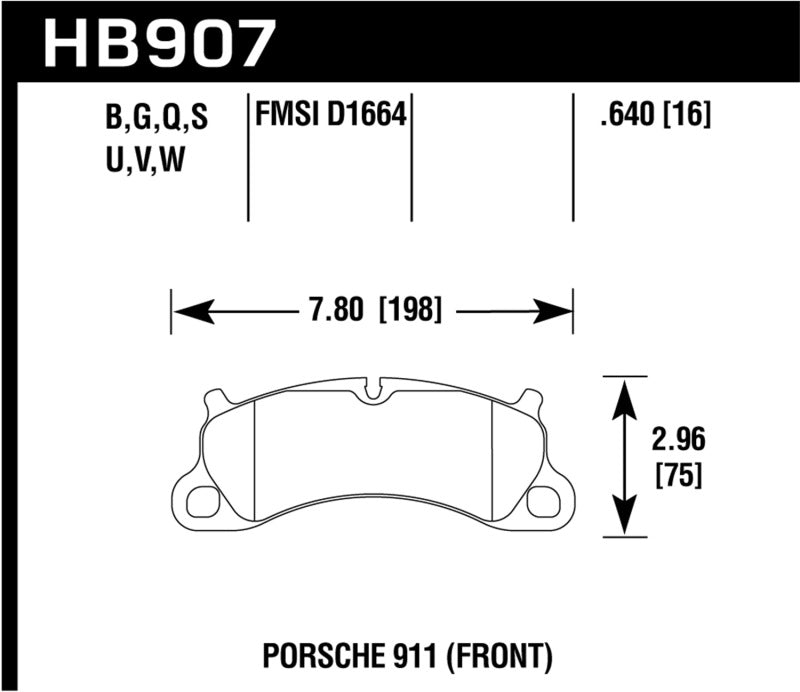 Hawk HPS 5.0 Front Brake Pads - Porsche 911 (991) / Boxster 2012-2016