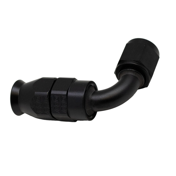 DeatschWerks 6AN Female Swivel 90-Degree Hose End PTFE (Incl 1 Olive Insert) – Anodized Matte Black - OneFastShop