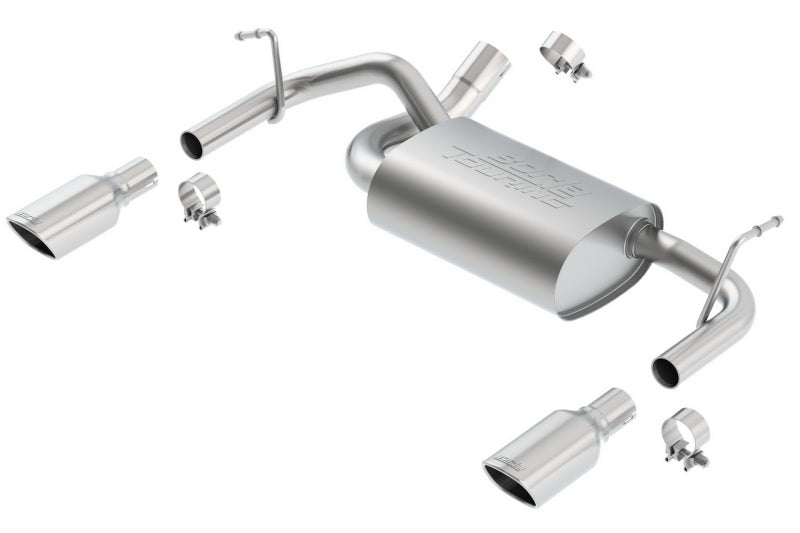 Borla Single Split Rear Exit Touring Exhaust for 12-16 Jeep Wrangler 3.6L AT/MT 4WD - OneFastShop