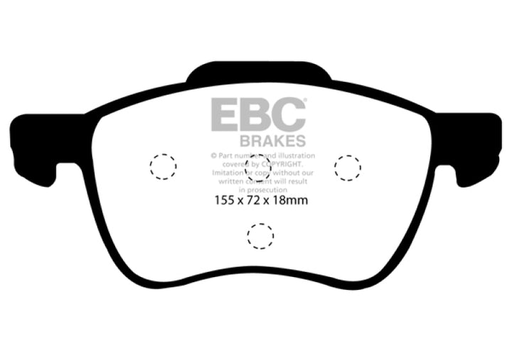 EBC Brake Pads Redstuff Front 2001-2005 Volvo S60 T5 - OneFastShop
