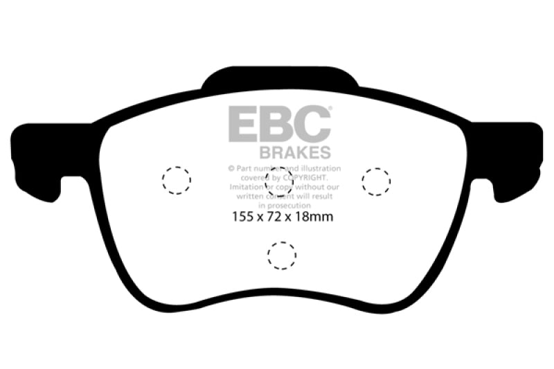 EBC Brake Pads Redstuff Front 2001-2005 Volvo S60 T5 - OneFastShop
