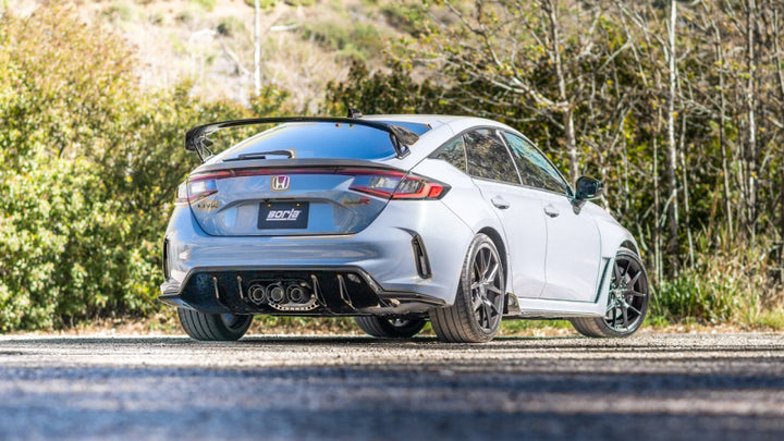 Borla Catback Exhaust System for 2023 Honda Civic Type R MT with 4in Black Anodized Carbon Fiber Tips