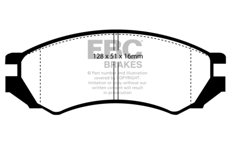 EBC Yellowstuff Front Brake Pads for 91-93 Nissan NX 2.0 (ABS) - OneFastShop