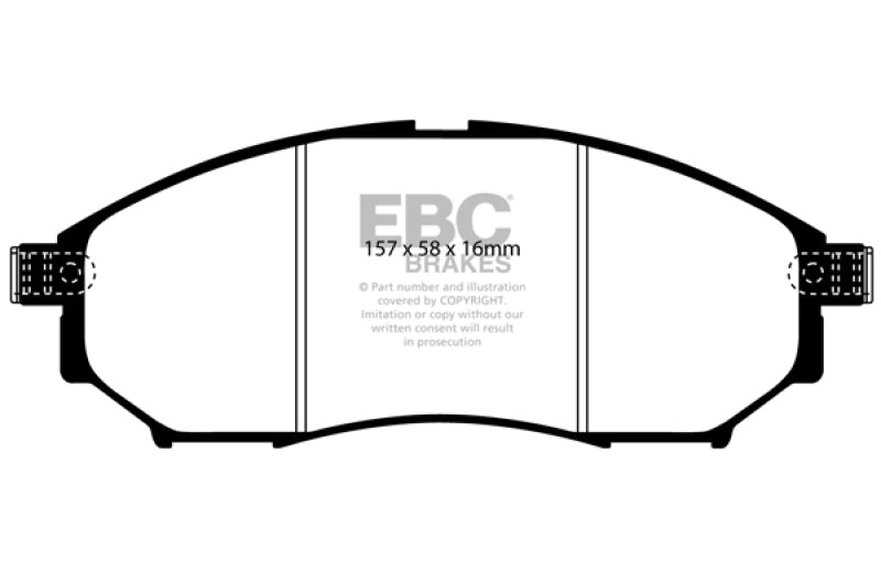 EBC Redstuff Front Brake Pads for 08-13 Infiniti EX35 3.5 - OneFastShop
