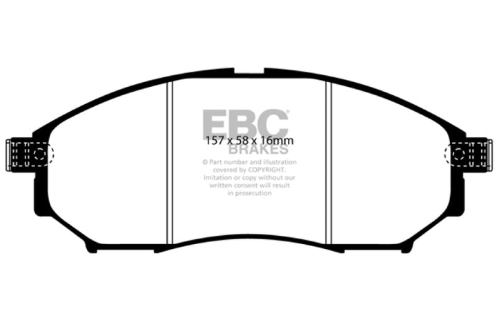EBC Greenstuff Front Brake Pads for 06-09 Infiniti FX35 3.5 - OneFastShop