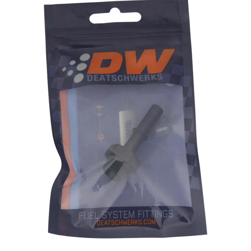 DeatschWerks Male to Male Quick Connect Adapter EFI 6AN ORB to 5/16in - Matte Black