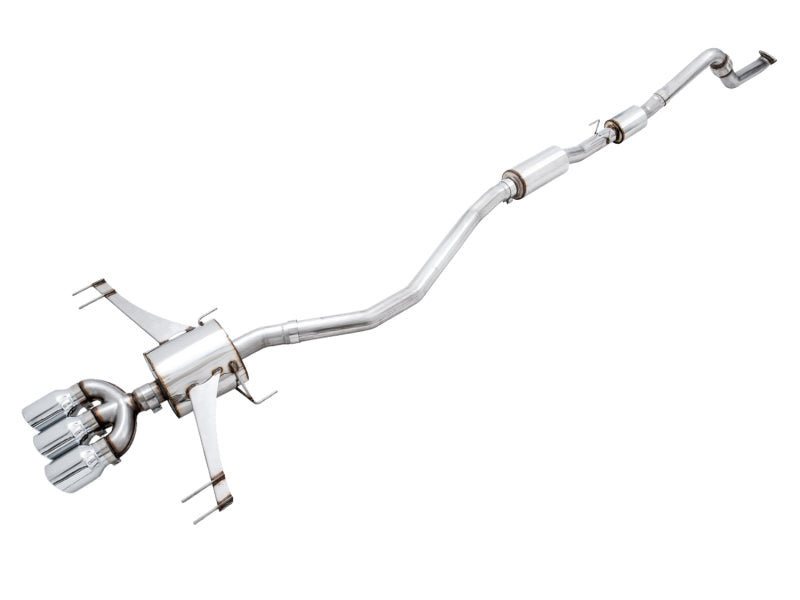 AWE Touring Edition Cat-Back Exhaust - Honda Civic 2017-2021 - Chrome Silver Tips