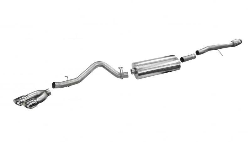 Corsa Performance Polished Sport Exhaust System - 2014-19 Sierra/Silverado 1500 Crew/Double Cab 6.2L V8 - OneFastShop
