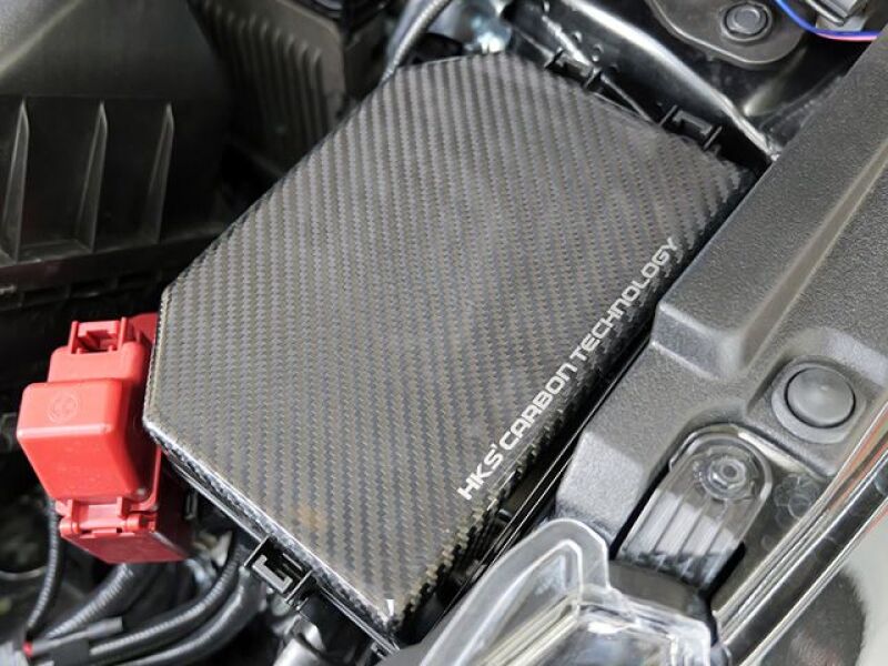 HKS Dry Carbon Fiber Fuse Box Cover - Toyota GR Corolla 2023-2025, image 2