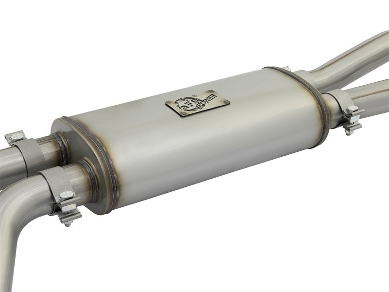 AFe Power Rebel Series 2-1/2in 409 SS Cat Back Exhaust with Black Tips for Nissan Titan V8 5.6L