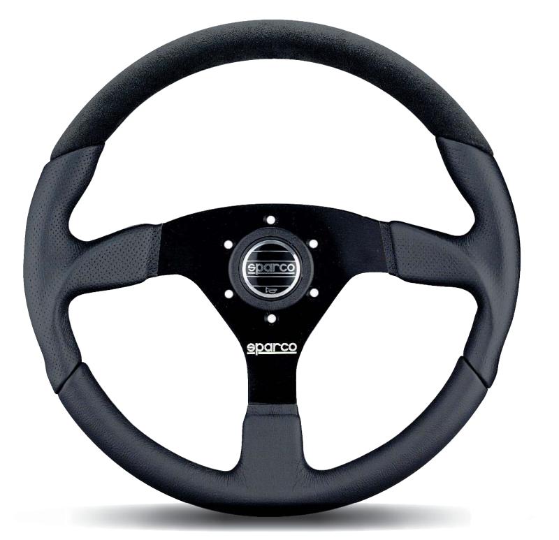 Sparco L505 Lap 5 Steering Wheel Black Black Black - OneFastShop