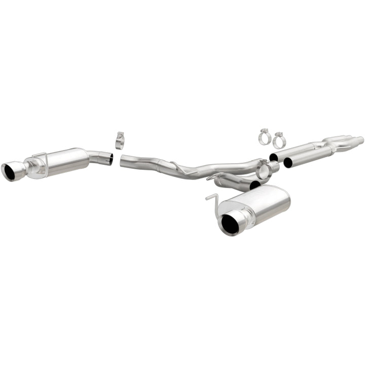 MagnaFlow Cat Back Exhaust SS 3in Street Dual Split 4.5in Tips 2015-2017 Ford Mustang GT V8 5.0L - OneFastShop