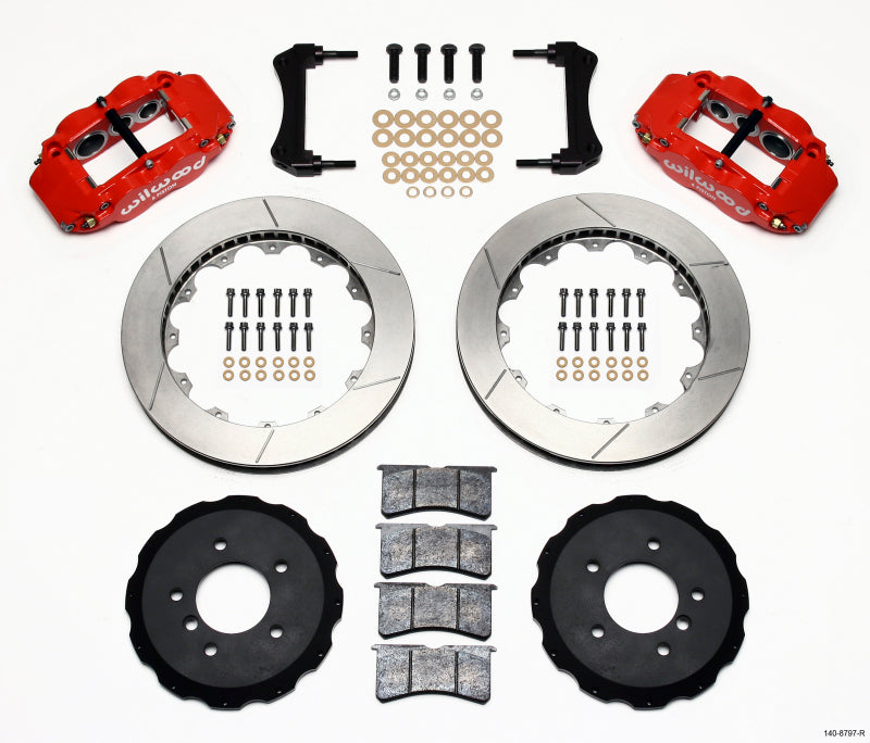 Wilwood Narrow Superlite 6R Front Hat Kit 13.06in Red BMW M3 E36 1995-1999 - OneFastShop