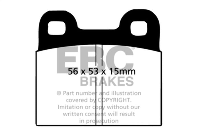 EBC Yellowstuff Front Brake Pads for 1971-1979 Volkswagen Beetle 1.3 (1300) - OneFastShop
