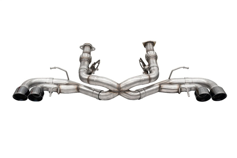 CORSA Performance 3in Xtreme Cat-Back Exhaust 4.5in Black Quad Tips Deletes Stock AFM Valve for 2020-2024 Chevrolet Corvette C8
