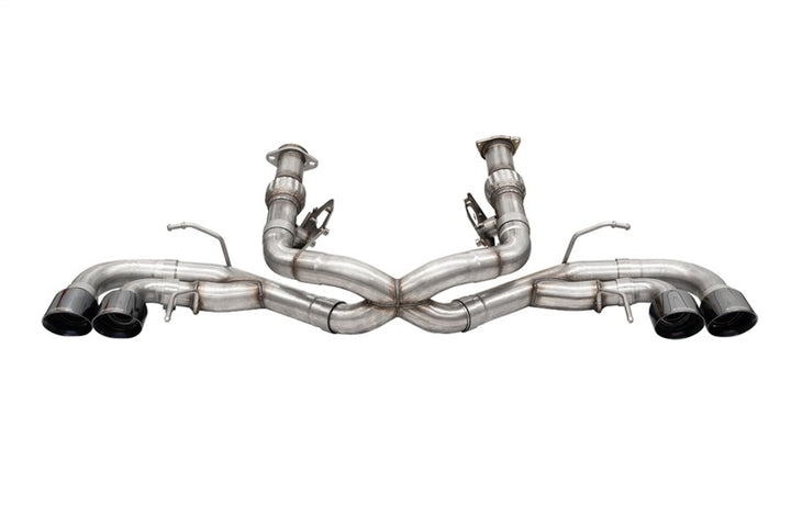 CORSA Performance 3in Xtreme Cat-Back Exhaust 4.5in Black Quad Tips Deletes Stock AFM Valve for 2020-2024 Chevrolet Corvette C8