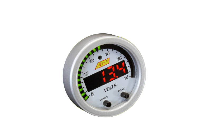 AEM X-Series Voltmeter Gauge - 8-18V, image 4